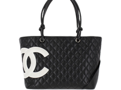 シャネル CHANEL カンボンライン ミディアム トート バッグ レザー ブラック A25167 シルバー 金具 VLP 90204325